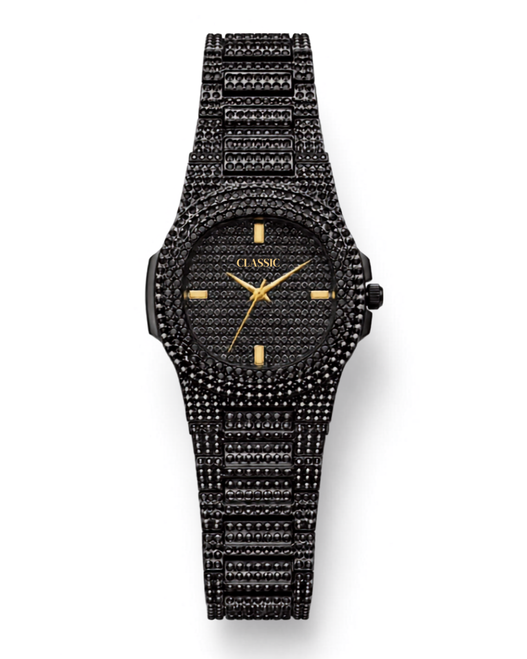 Luxury Rose Gold Stainless Steel Men's Watch with Textured Chain Strap & Fold Clasp | Water Resistant Quartz Wrist Watch