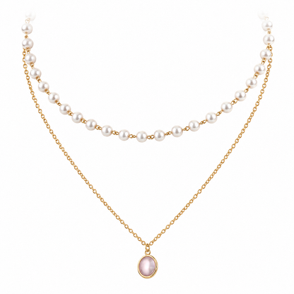 2 Layered Beaded Chain Choker