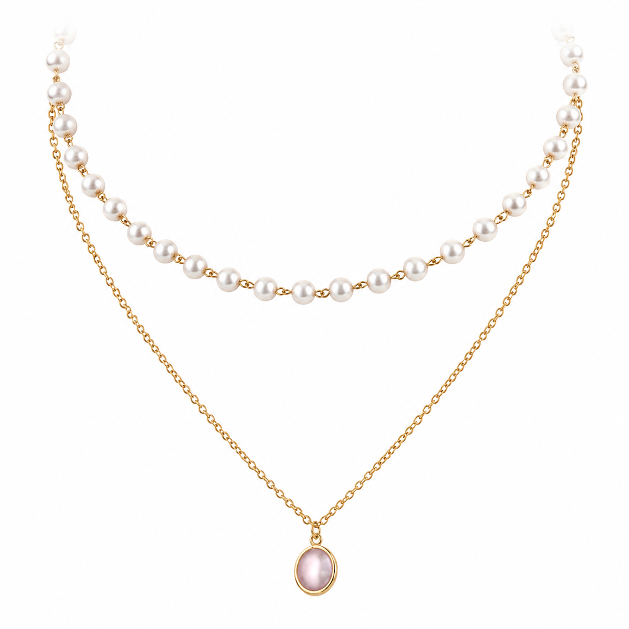2 Layered Beaded Chain Choker