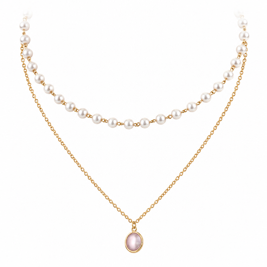 2 Layered Beaded Chain Choker