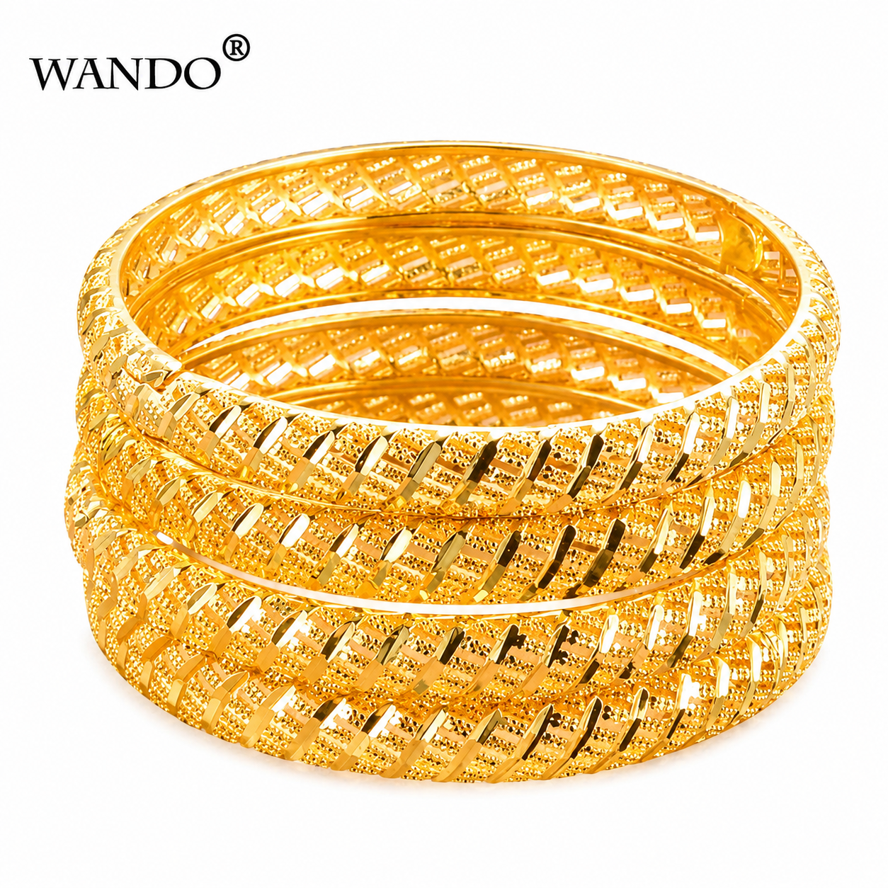 Premium Quality Golden Kara Bangles Set of 2 – Alloy Women's Fashion Bracelets  Product Description