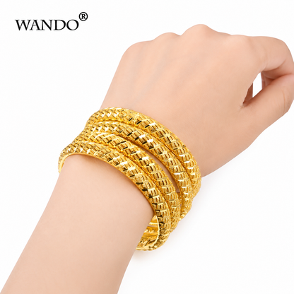 Premium Quality Golden Kara Bangles Set of 2 – Alloy Women's Fashion Bracelets  Product Description