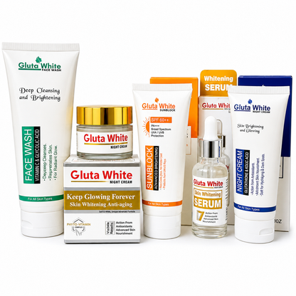 5-in-1 Gluta Whitening Skincare Bundle for Bright & Glowing Skin