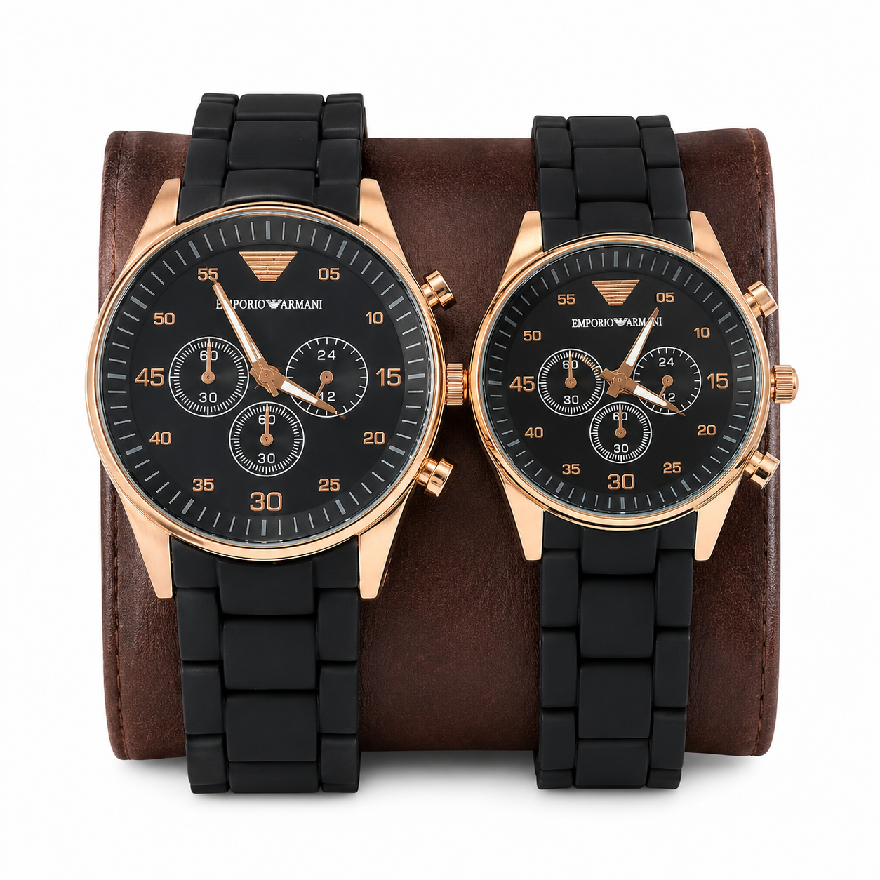 Unisex Quartz Couple Watch Set – Matching Round Dial Water-Resistant Analog Watches for Men & Women