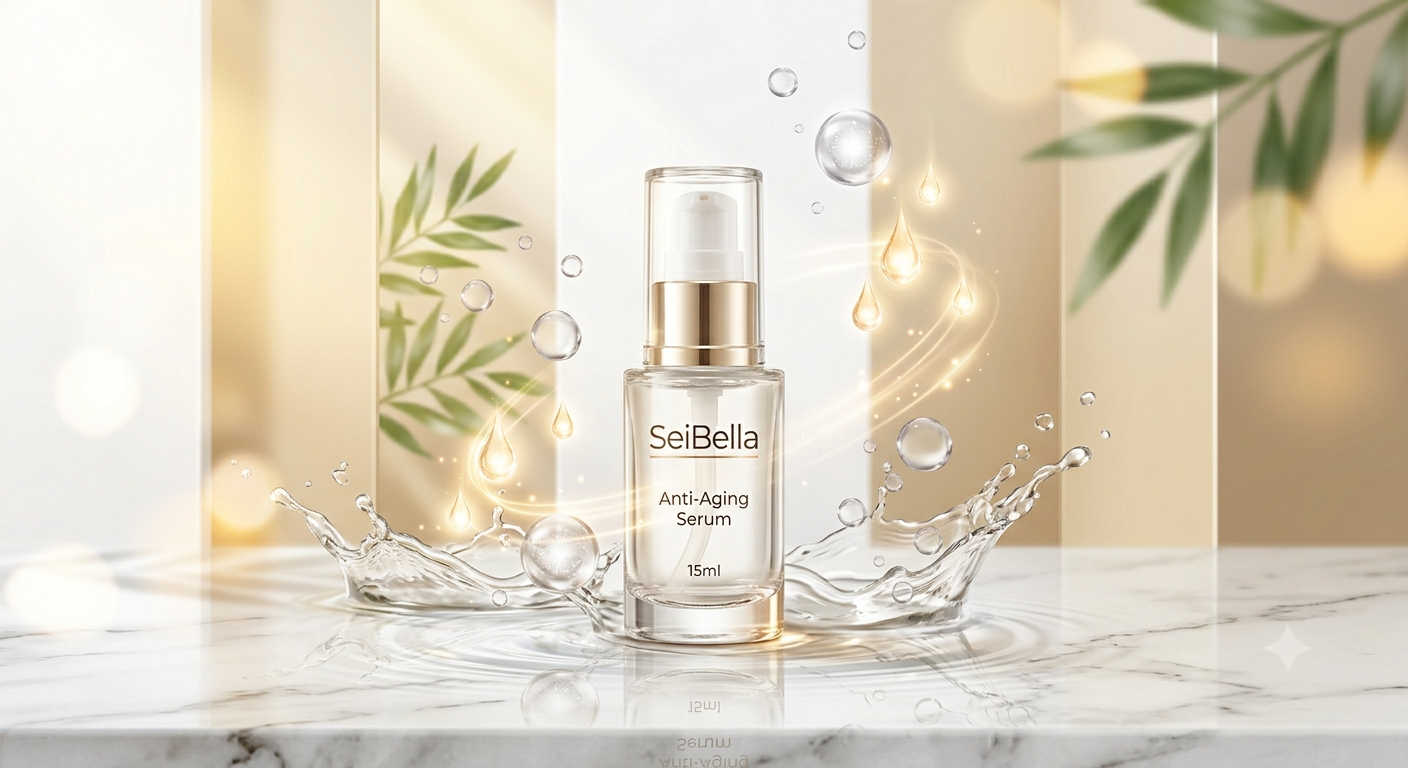 SeiBella Anti-Aging Serum 15ml | Hyaluronic Acid & Niacinamide | Hydrating Face Serum for Fine Lines & Glowing Skin