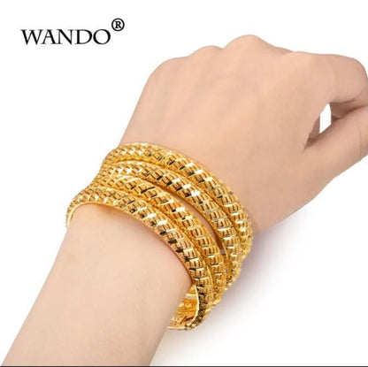 Premium Quality Golden Kara Bangles for WomenPremium Quality Golden Kara Bangles for Women