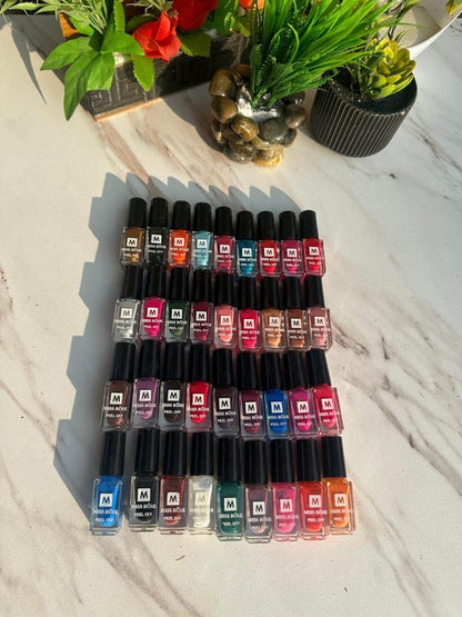 6-Piece Peel-Off Nail Polish Set | Quick Dry, Chip-Resistant, Easy Peel-Off | Multicolor