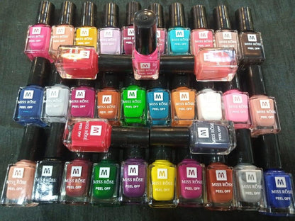 6-Piece Peel-Off Nail Polish Set | Quick Dry, Chip-Resistant, Easy Peel-Off | Multicolor
