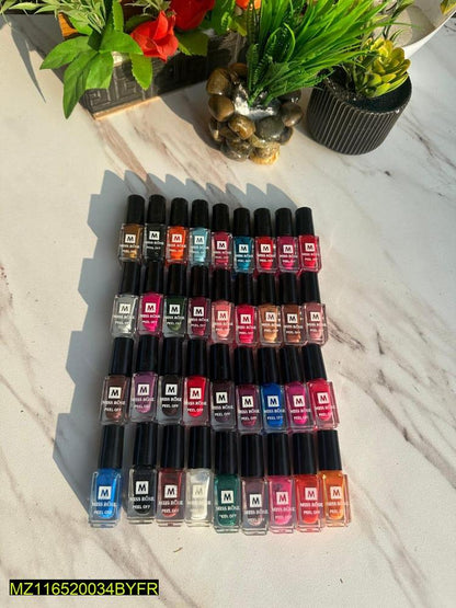 6-Piece Peel-Off Nail Polish Set | Quick Dry, Chip-Resistant, Easy Peel-Off | Multicolor