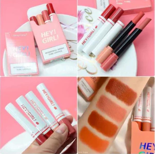 High Pigment Matte Lipstick Set of 4 | Long Lasting Smudge Proof Velvet Matte Lipsticks