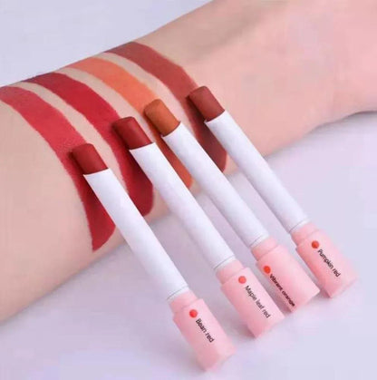 High Pigment Matte Lipstick Set of 4 | Long Lasting Smudge Proof Velvet Matte Lipsticks